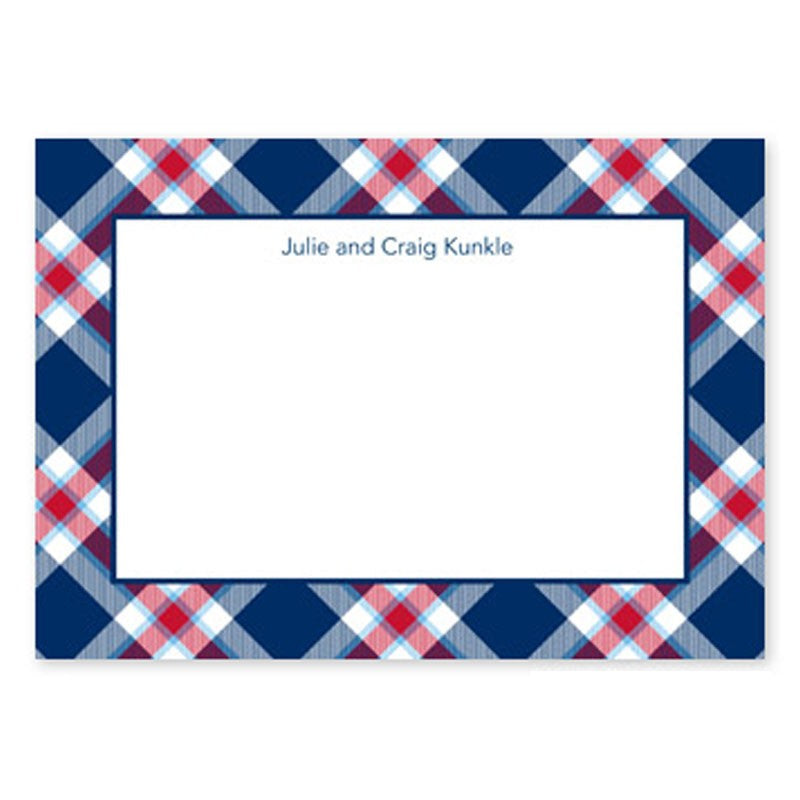 boatman geller ashley plaid navy large flat