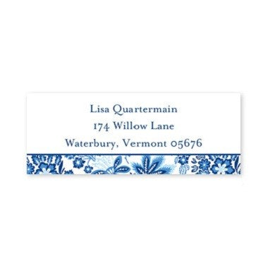 boatman geller classic floral blue address labels
