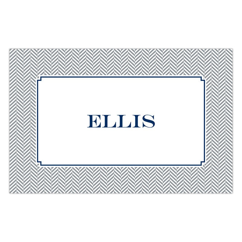 boatman geller herringbone gray placemat