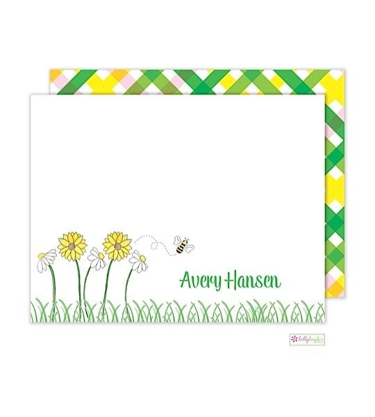 personalized - summer garden flat notes