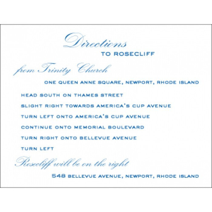 devon & chris directions card