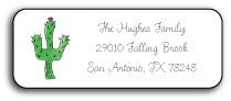 personalized address labels  blooming cactus
