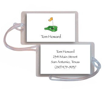 personalized luggage tags  tee it up