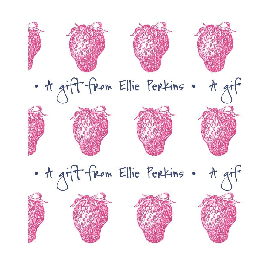 wrapping paper strawberries