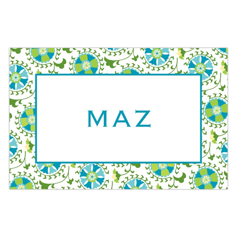 boatman geller suzani teal placemat