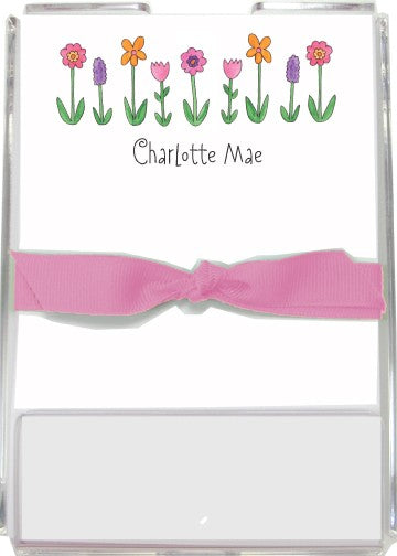 personalized memo sets  wild flowers