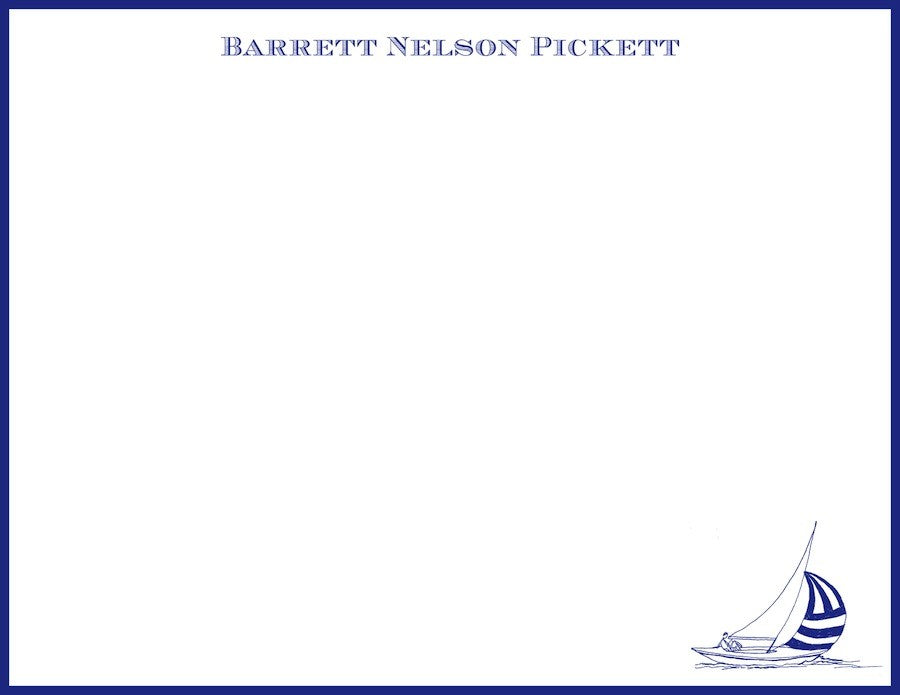 sailboat children's stationary