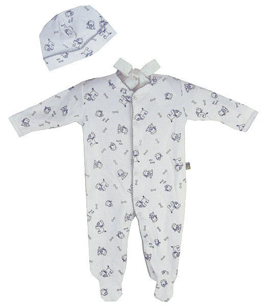 cotton footie romper set - my dog