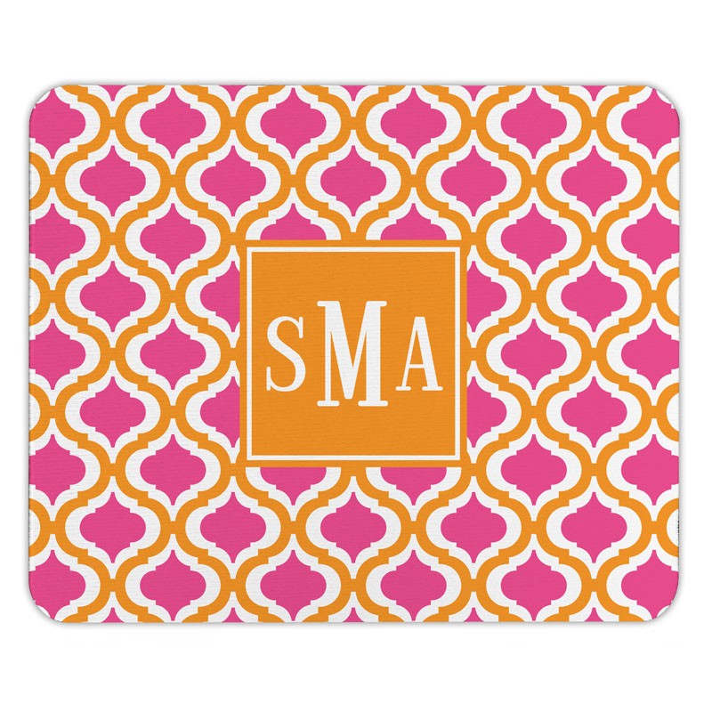 boatman geller kate tangerine & raspberry mouse pad
