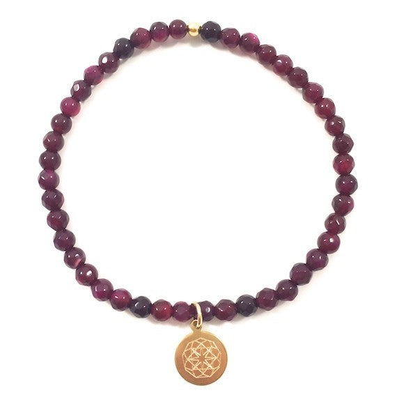 Customize Your Charm - Mini Cranberry Agate Classic Charm Bracelet