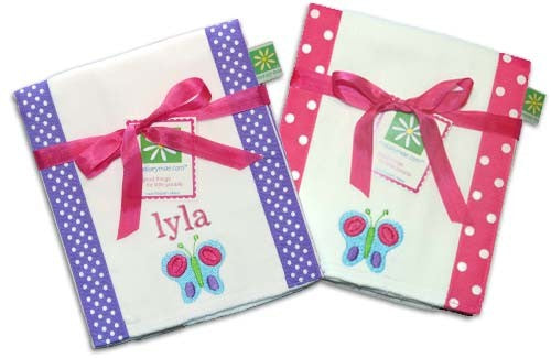 custom name burp cloth set
