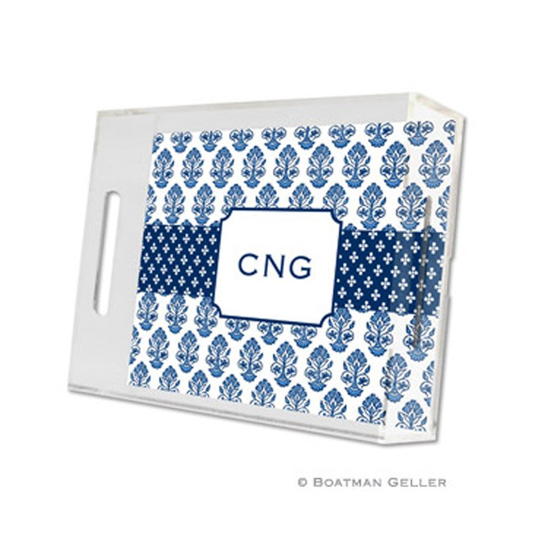 beti navy lucite tray - small