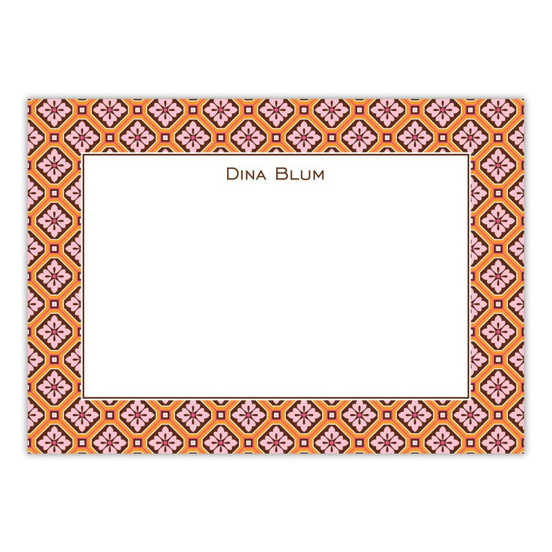 boatman geller geo pattern pink large flat notecard