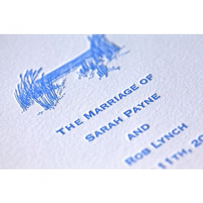 sarah & rob ceremony program card