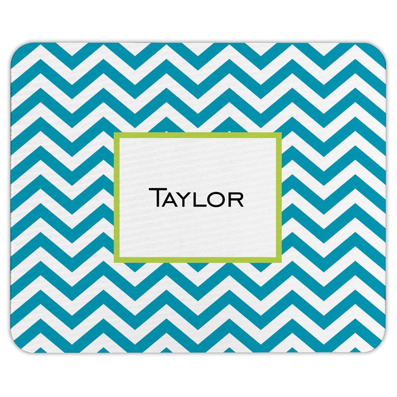 boatman geller chevron turquoise mouse pad