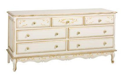 custom long french dresser - verona / versailles creme/ gold gilding