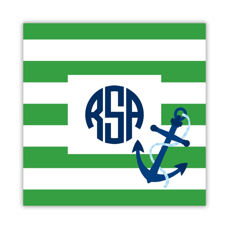 stripe anchor square paper coaster set of 50