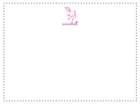 unicorn children's stationary