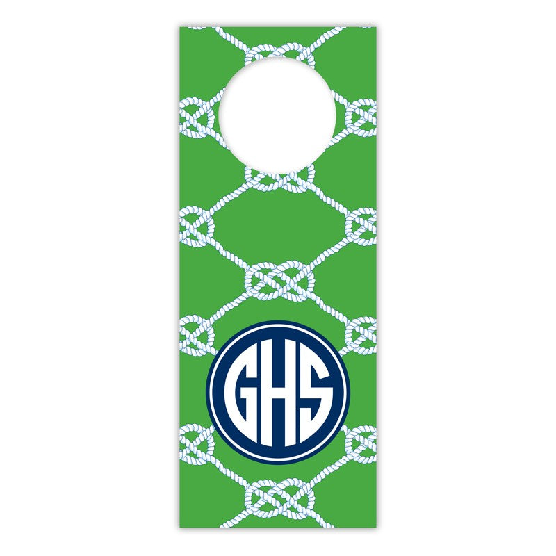 boatman geller nautical knot kelly wine tags