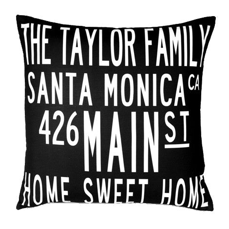 custom family home pillow