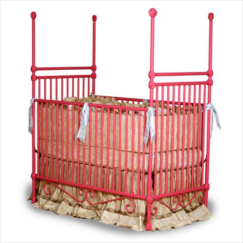 four poster crib with small cherubs 41208
