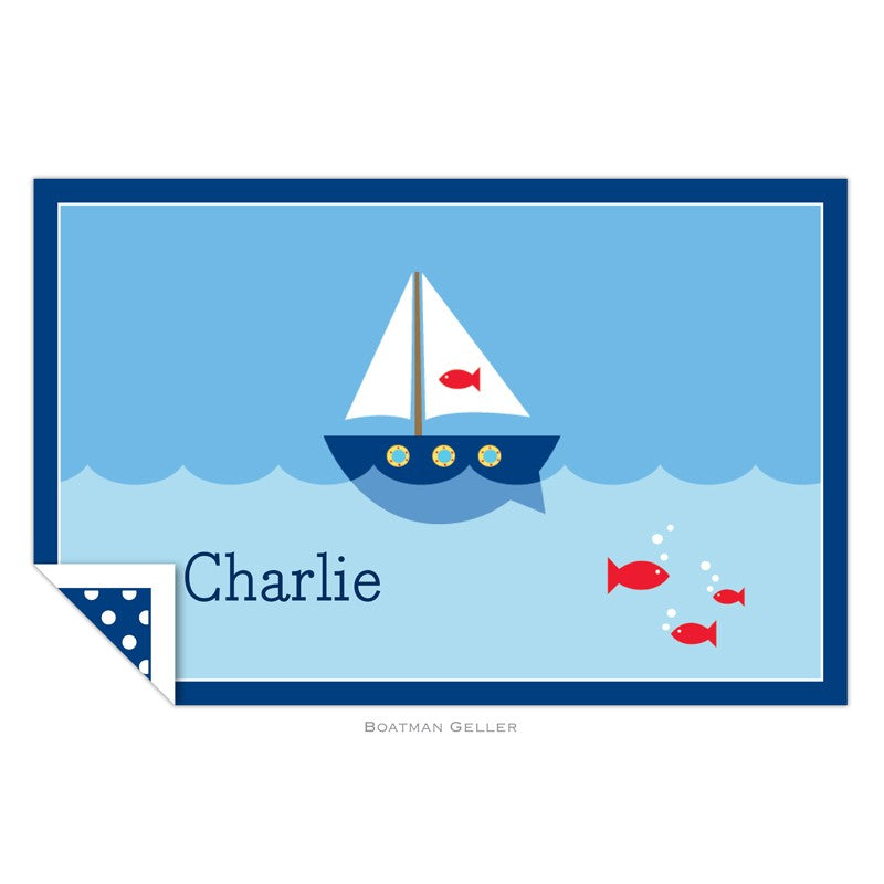 boatman geller sailboat placemat