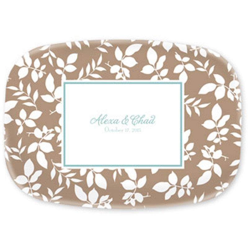 boatman geller silo leaves mocha platter