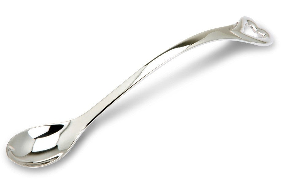 heart sterling silver baby feeding spoon