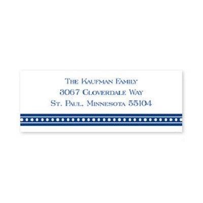 boatman geller beaded navy address labels