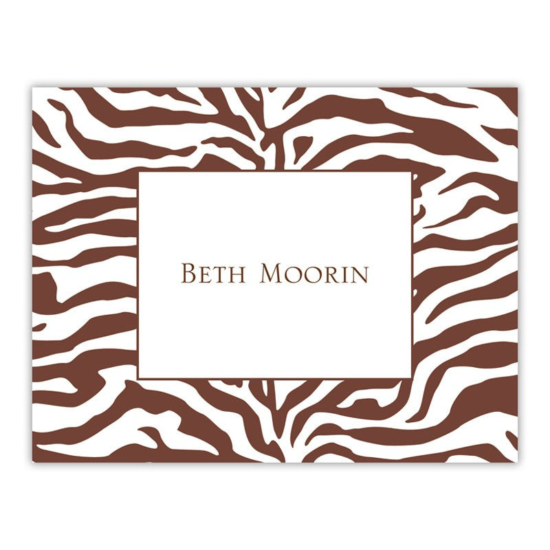 boatman geller zebra chocolate foldover notes