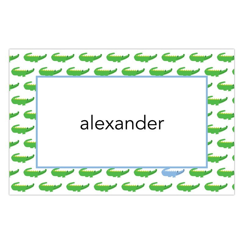 boatman geller alligator repeat blue disposable placemats
