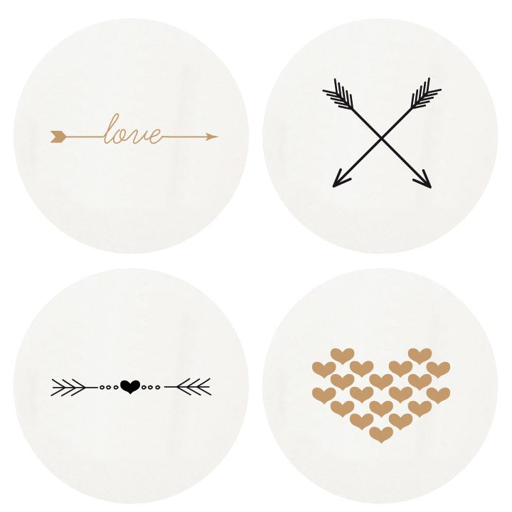 Letterpressed Arrow Coasters