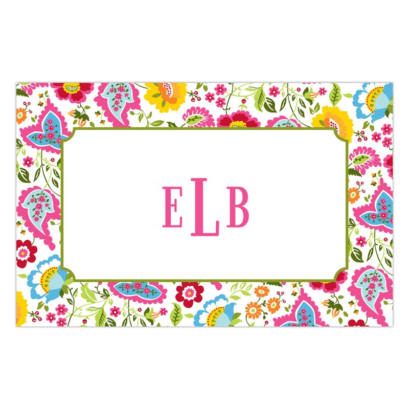 boatman geller bright floral placemat