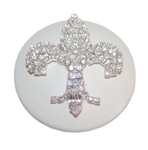 fleur de lis rhinestone drawer knob