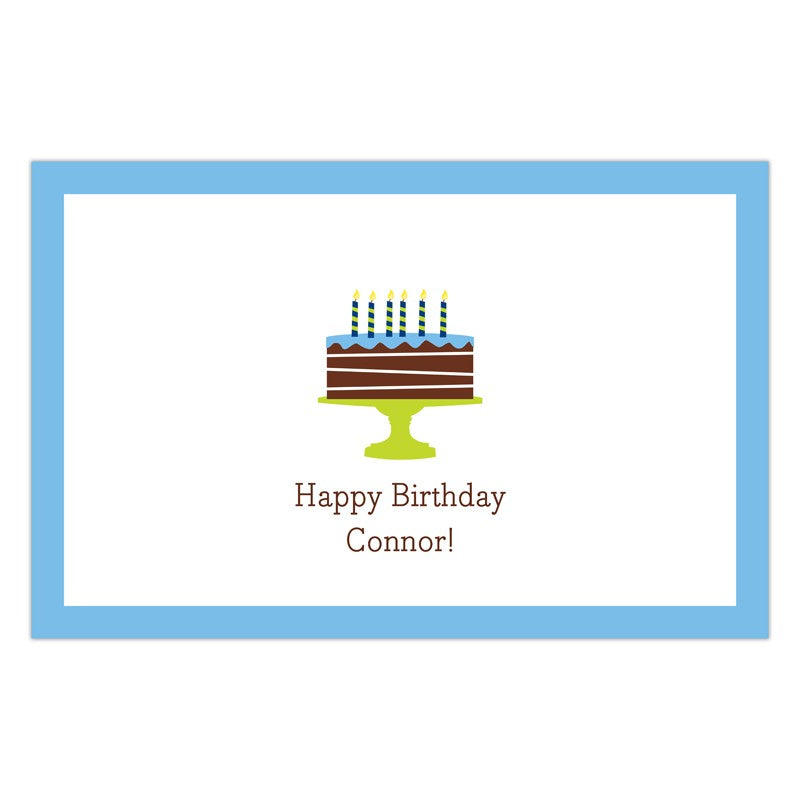 boatman geller birthday cake blue disposable placemats