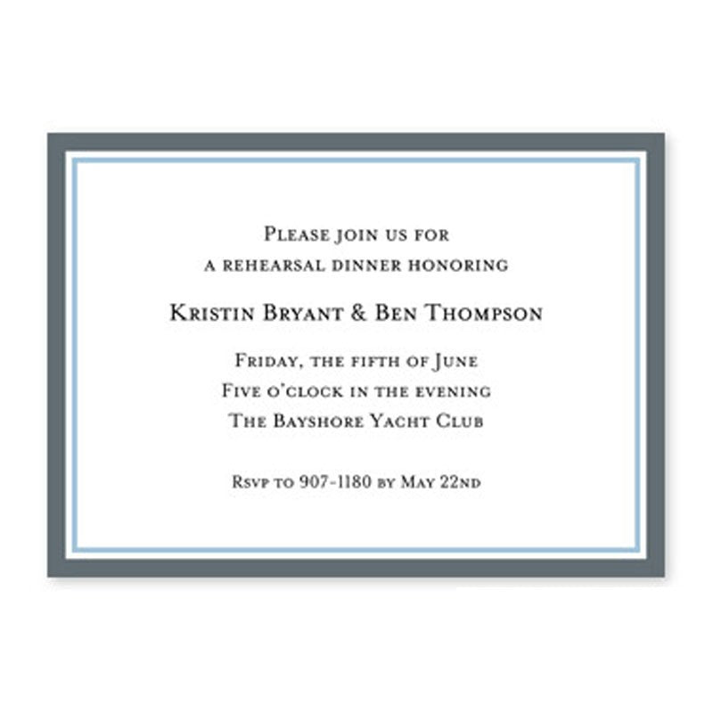 boatman geller border charcoal and light blue stationery/invitation