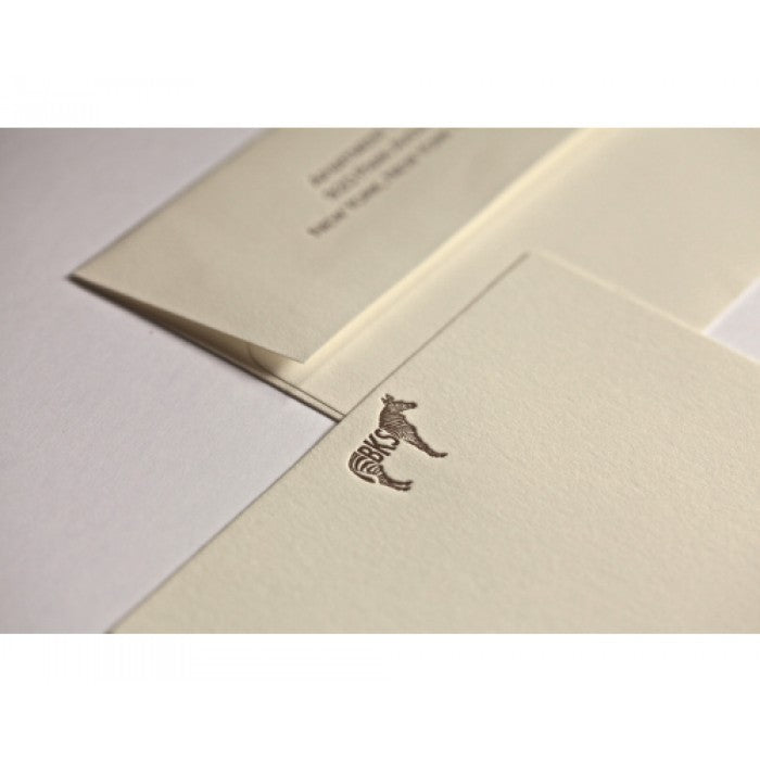 brown zebra note cards