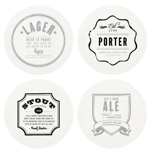 Letterpressed Beer Coasters