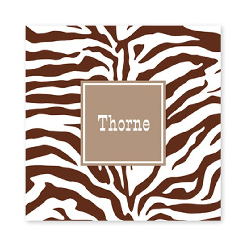 zebra chocolate square paper coaster set of 50