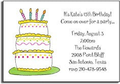 personalized invitations  take the cake