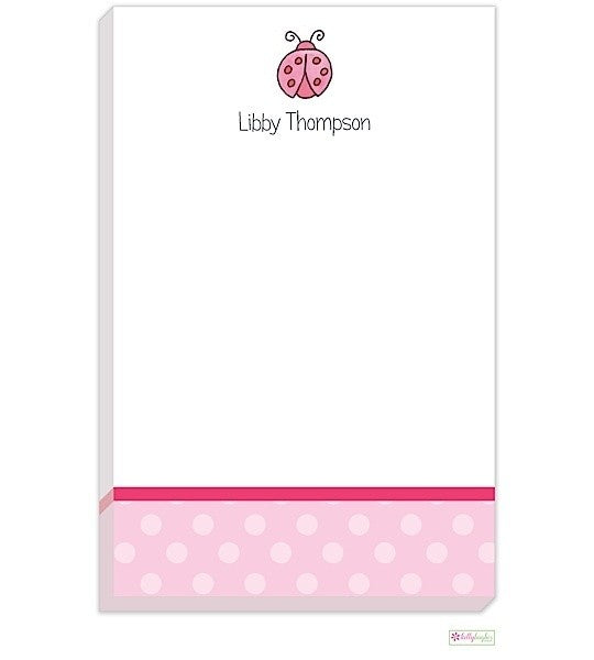 personalized - little ladybug notepad