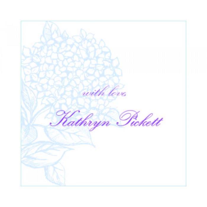 hydrangea baby gift stickers