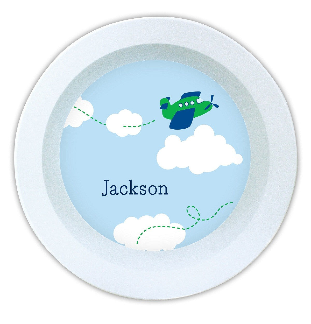boatman geller airplane melamine bowl