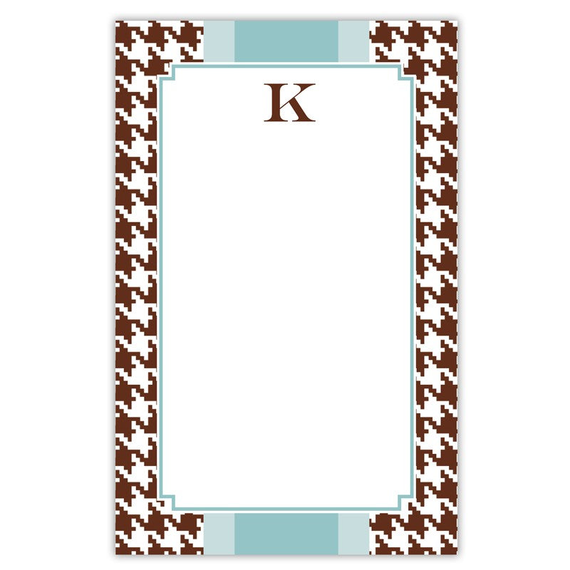 boatman geller alex houndstooth chocolate notepad