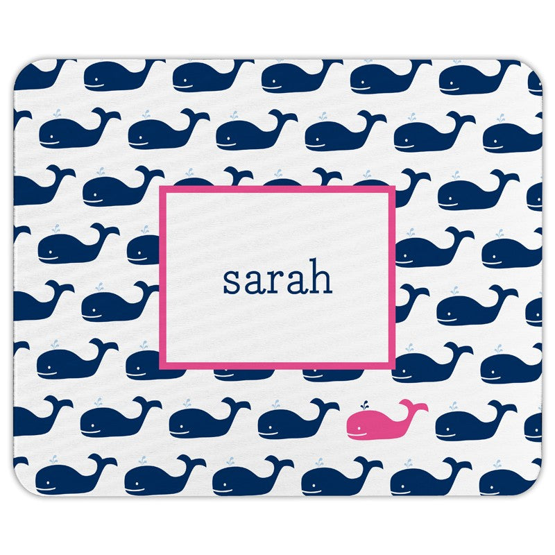 boatman geller whale repeat navy mouse pad
