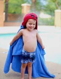 superhero hooded towel