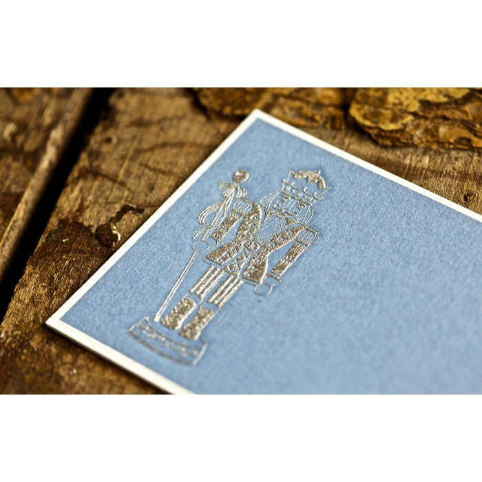 engraved holiday nutcracker enclosures cards