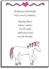 personalized invitations  fairytale ride