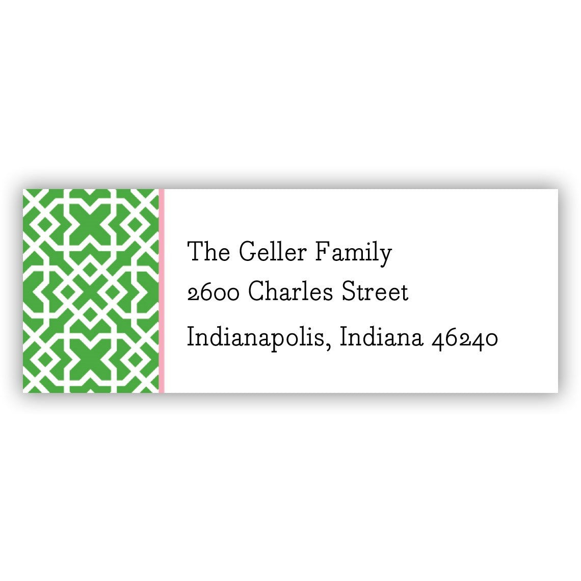 boatman geller mod lattice green address labels