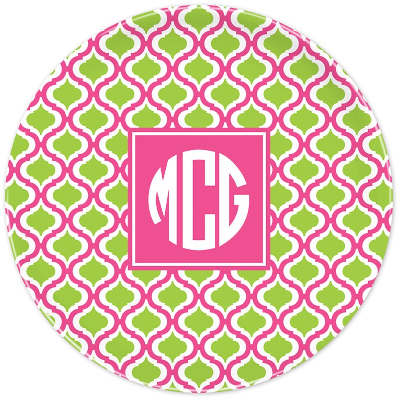 boatman geller kate raspberry & lime plate